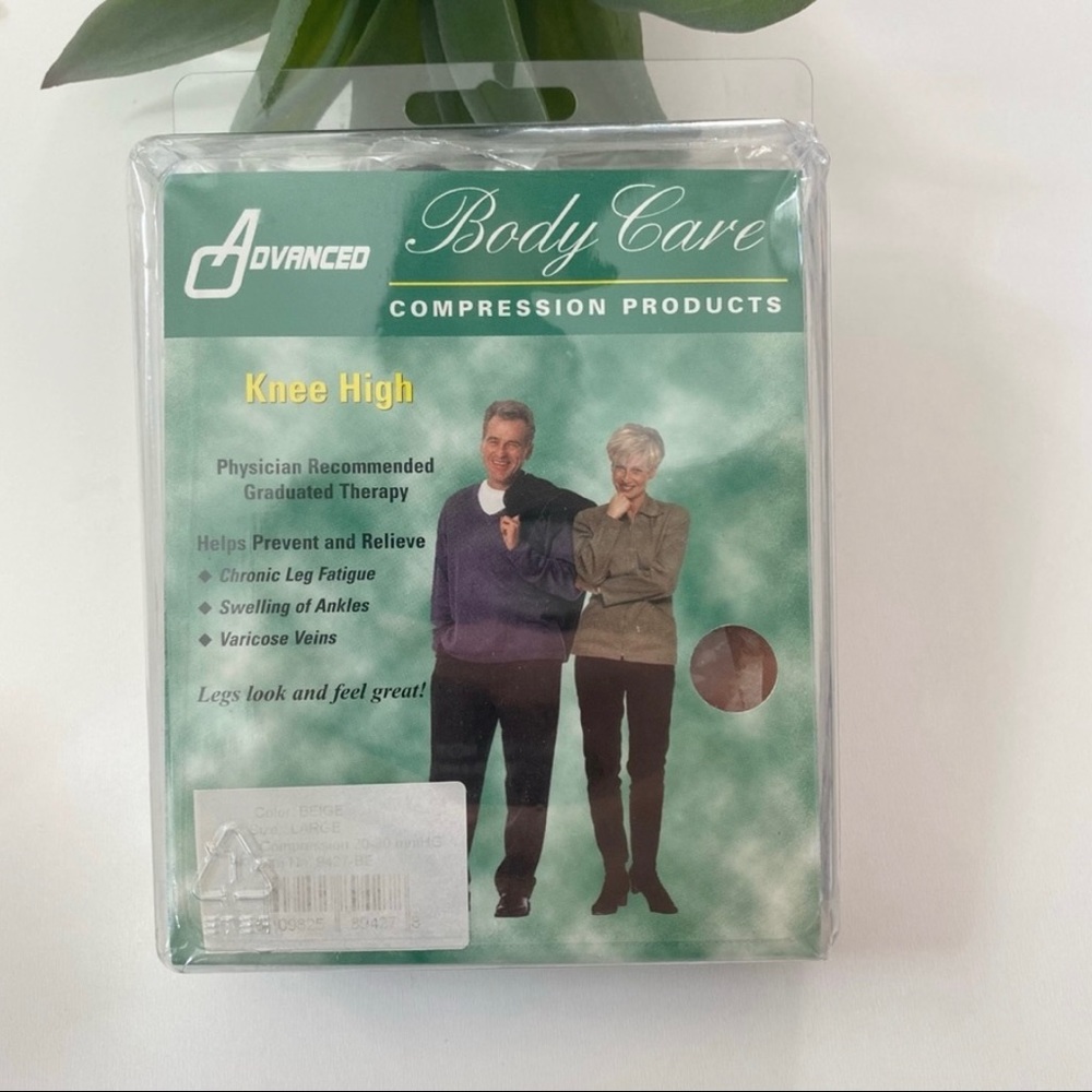 New Beige Knee High Compression Socks